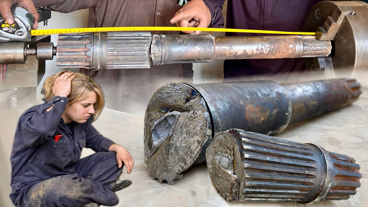 Spline Gear Shaft  Broken  In 2-Pieces |Amazing Reviving Process of the IMPOSSIBLE Broken Shaft….