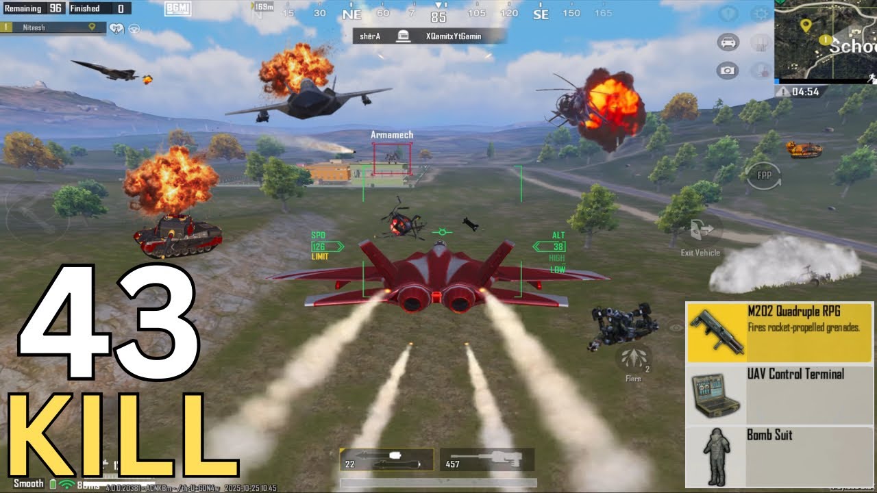 Wow 🤩 Figher Jet + M202 War💥 UAV Drone Destroy Tank, Helicopter in Payload mode 🔥 || PUBG MOBILE ||