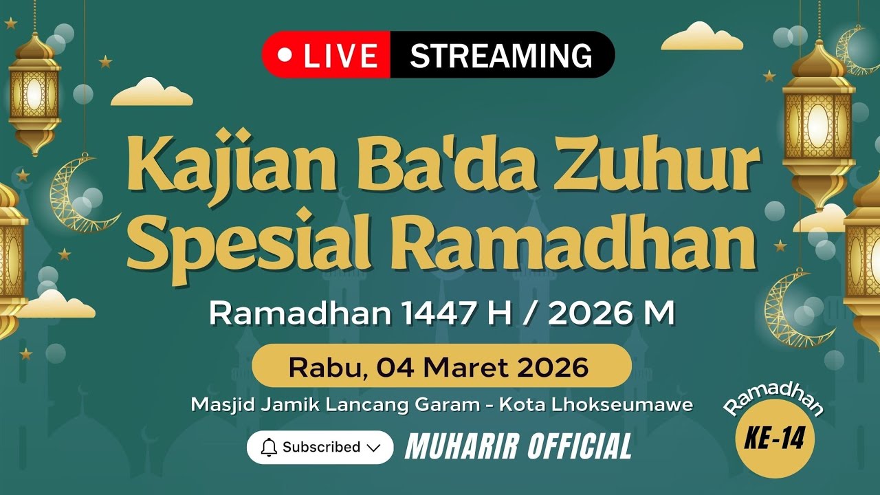 Live!!! Kajian Ba'da Zuhur Spesial Ramadhan Masjid Jamik Lancang Garam - Ust. Nazli Hasan, Lc.,MA