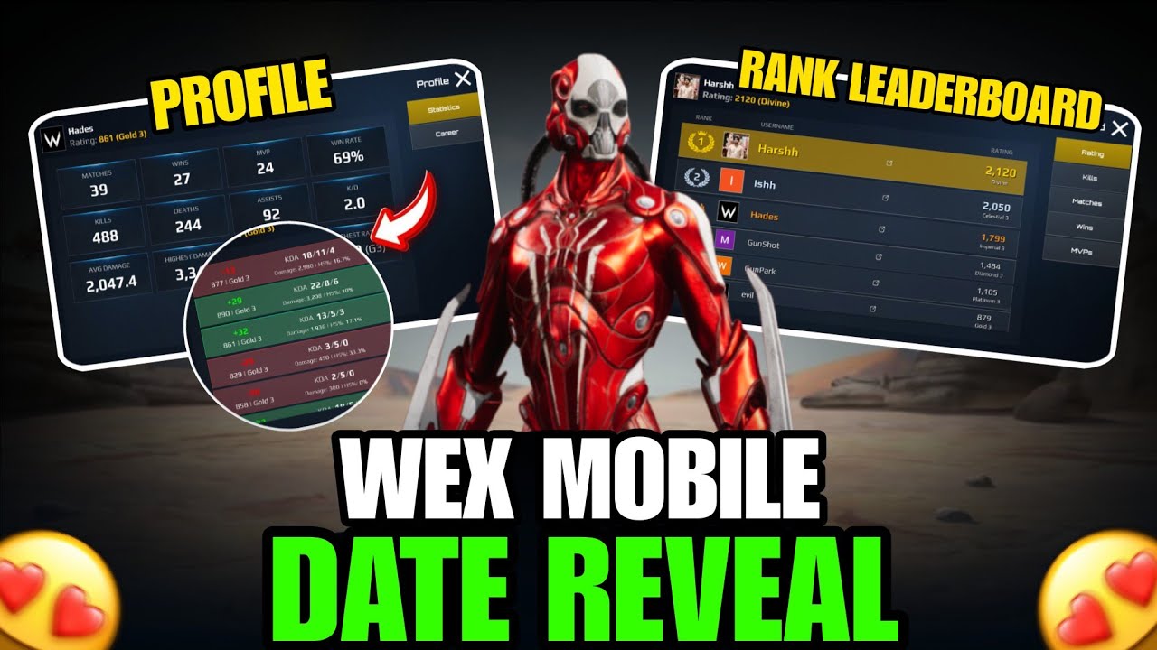WEX Mobile Pre-Alpha Date Confirmed 🔥 Leaderboard, Profile, Rank Name & Exclusive Leaks