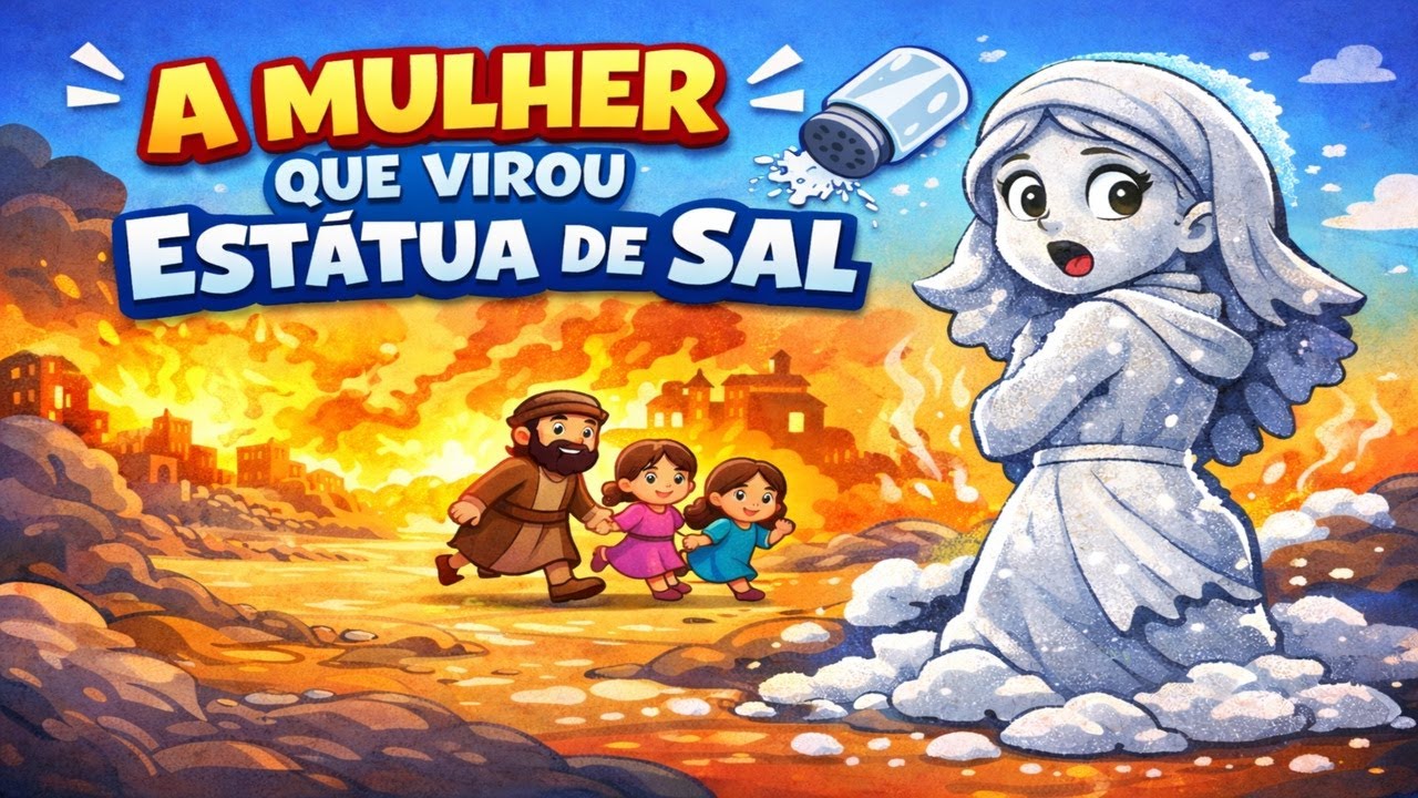 A Mulher Que Virou Estátua de Sal | História Bíblica para Crianças