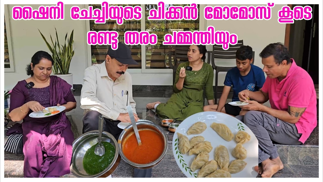 ഷൈനി ചേച്ചിയുടെ ചിക്കൻ മോമോസ്/Chicken recipe/Family vlog/Snacks /Chicken Momos recipe/Healthy recipe