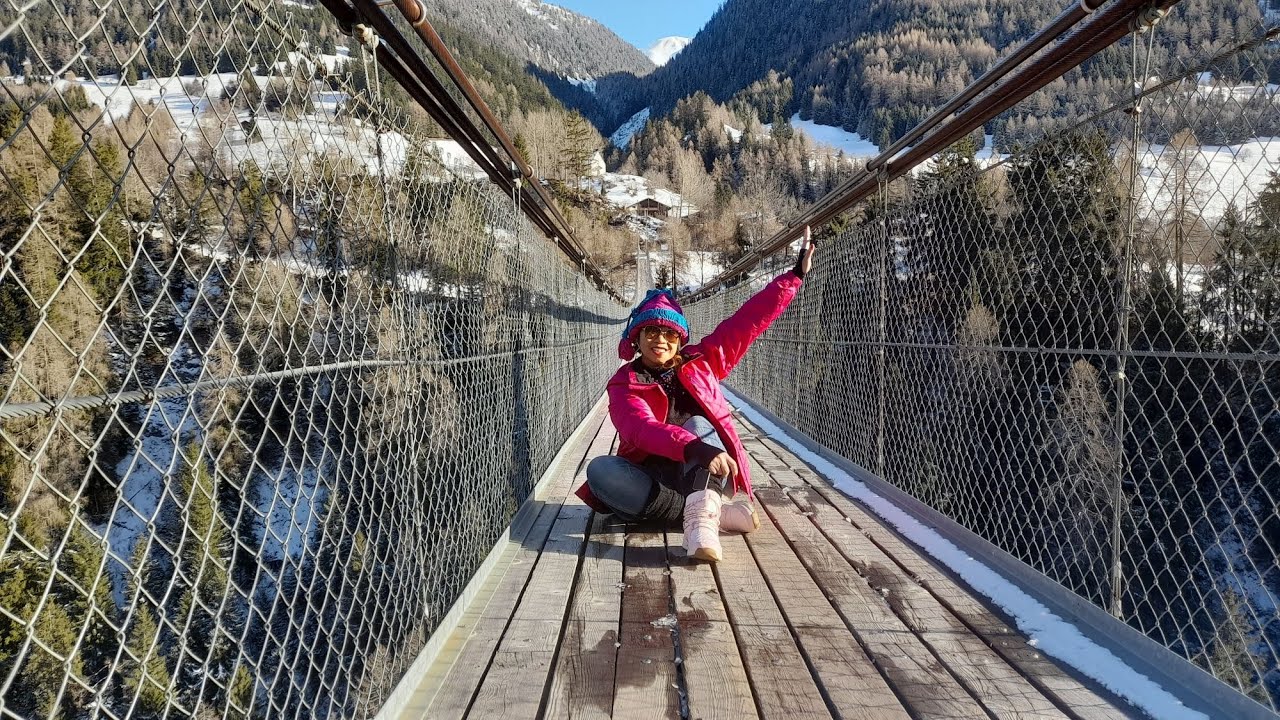 GOMS SUSPENSION BRIDGE FURGANGEN -M&Uuml;HLEBACH IN VALAIS SWITZERLAND