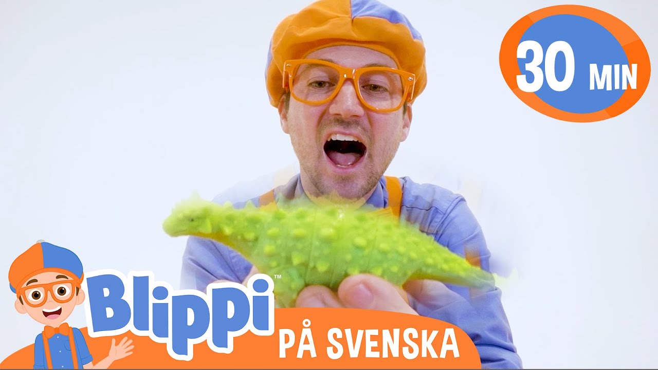 Blippi Svenska | Lära sig om dinosaurier med Blippi | pedagogiska videor för barn