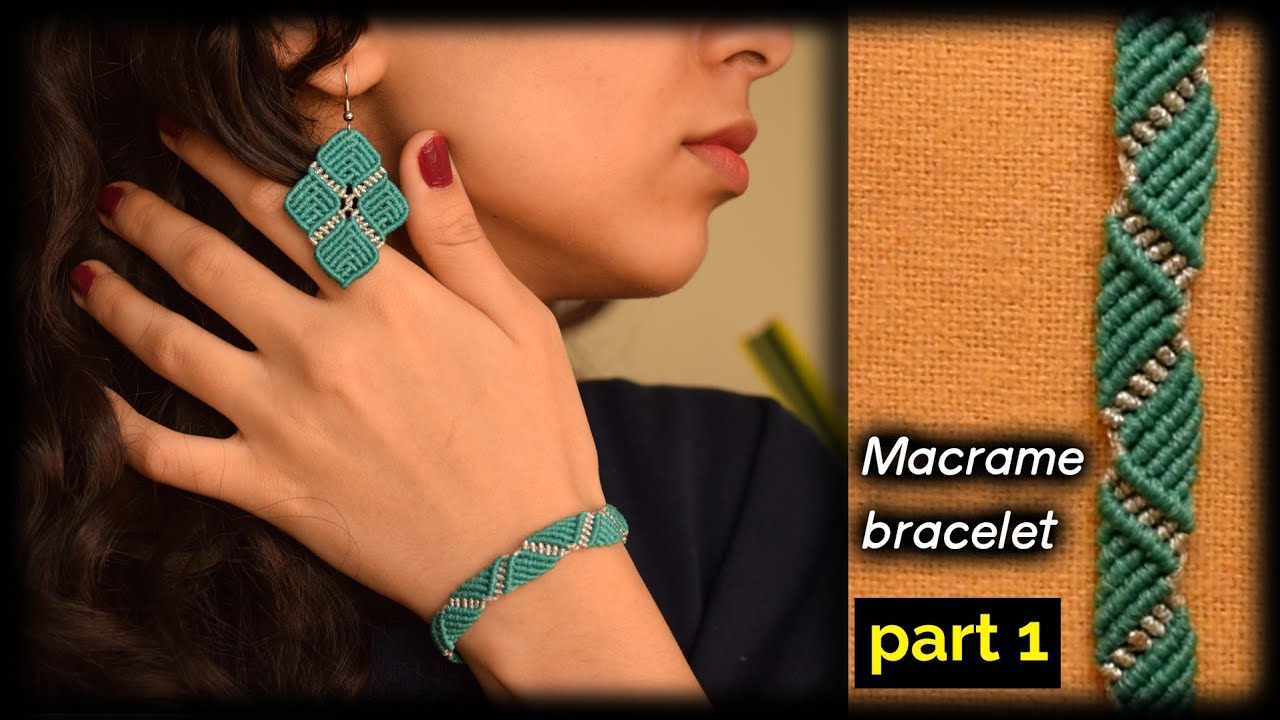 Macrame Tutorial | Macrame Bracelet  & Macrame Earrings  | Macrame Jewelry Set for Beginners
