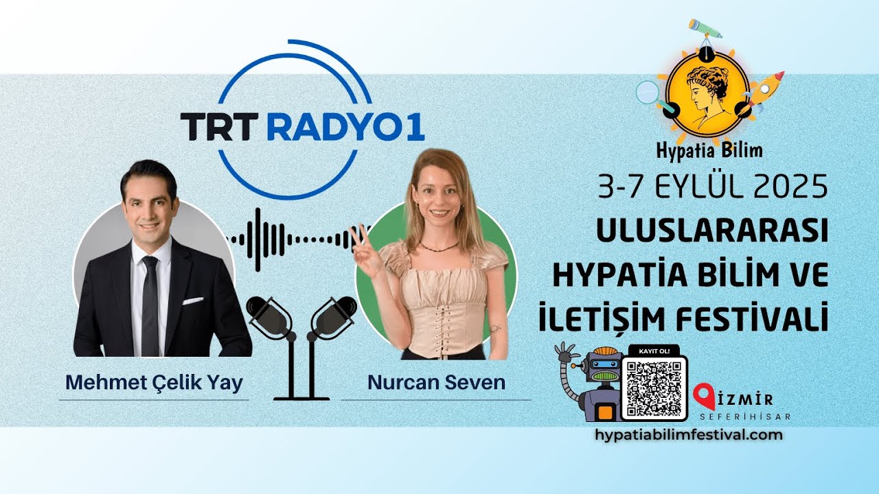 🎙️ TRT Radyo 1 Günebakan Programı'nda Uluslararası Hypatia Bilim ve İletişim Festivali'ni konuştuk 🎧