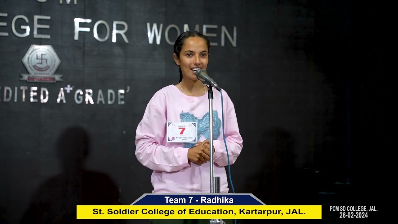 TEAM 7 - Radhika (St. Soldier College of Education Kartarpur, Jalandhar)