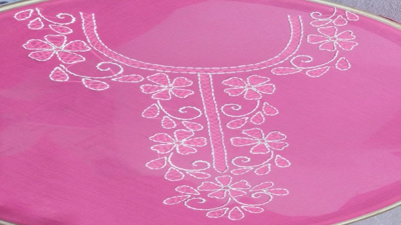Chikankari stitch tutorial for beginners, Hand Embroidery, shadow work, How to stitch lucknowi kurti