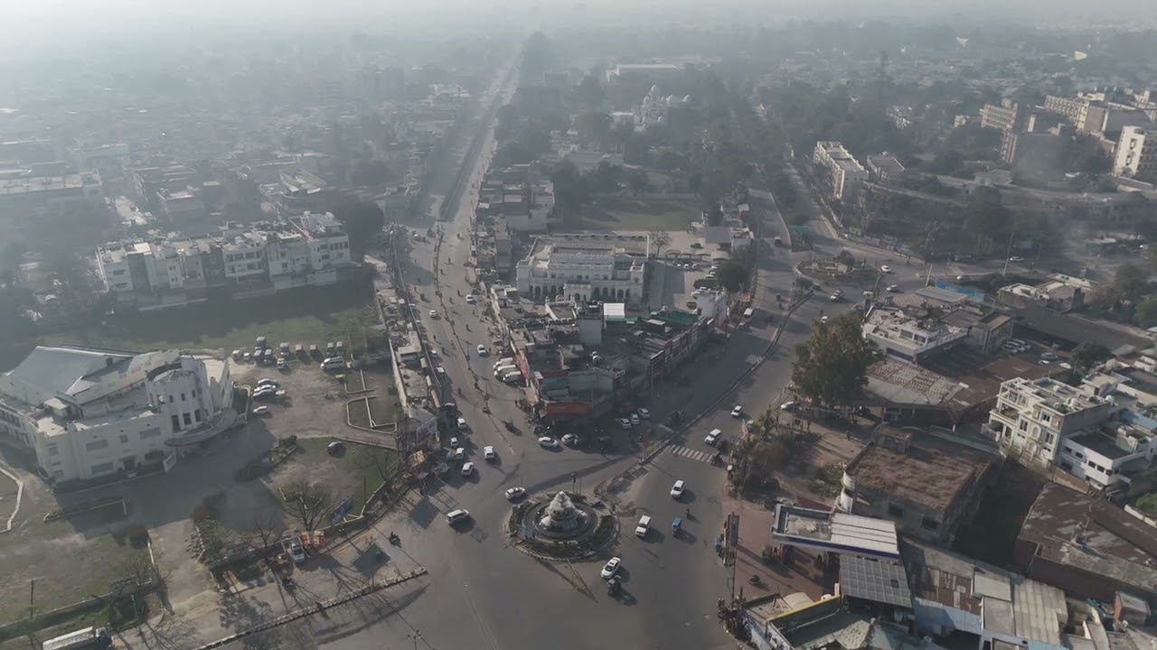 patiala city | Drone view | 4k view | Fountain Chownk