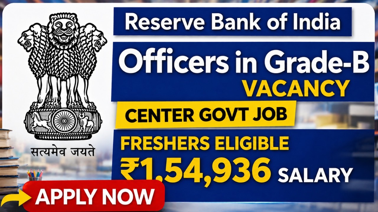 RBI Grade-B Vacancy Notification 2026 | Eligibility | Salary | Apply Process | Full Details