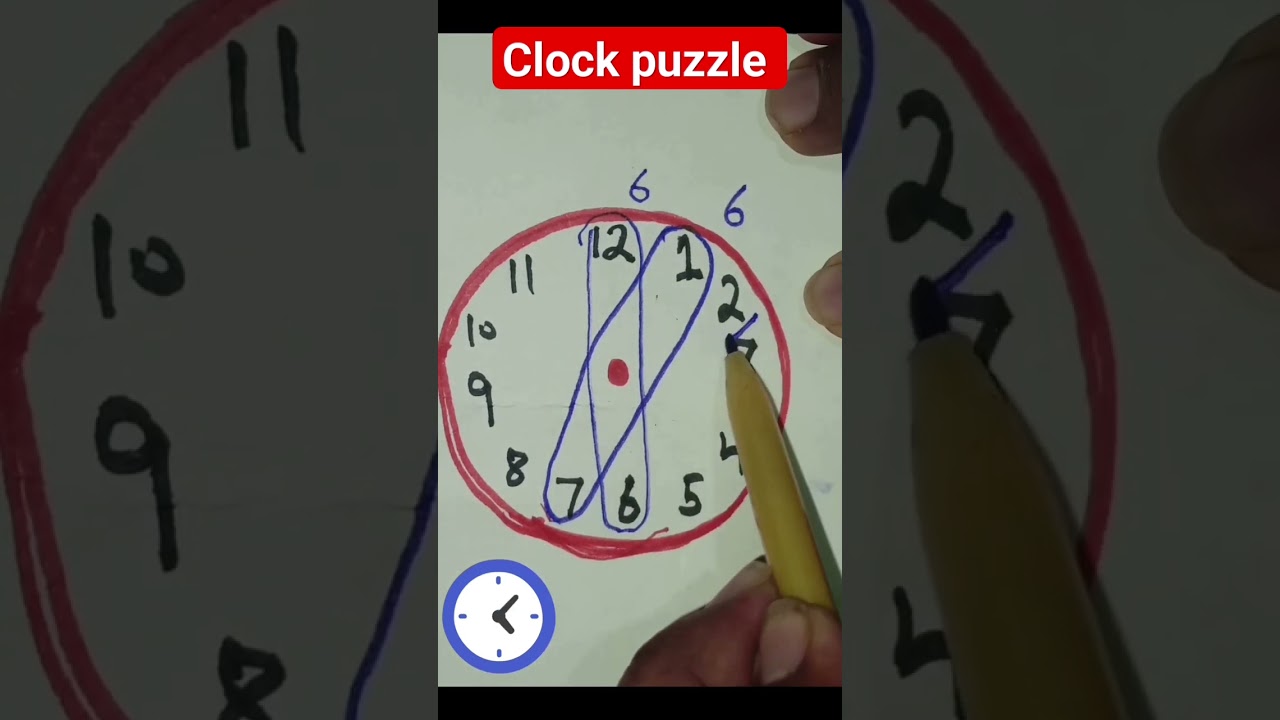 math clock puzzle process #trick#puzzle