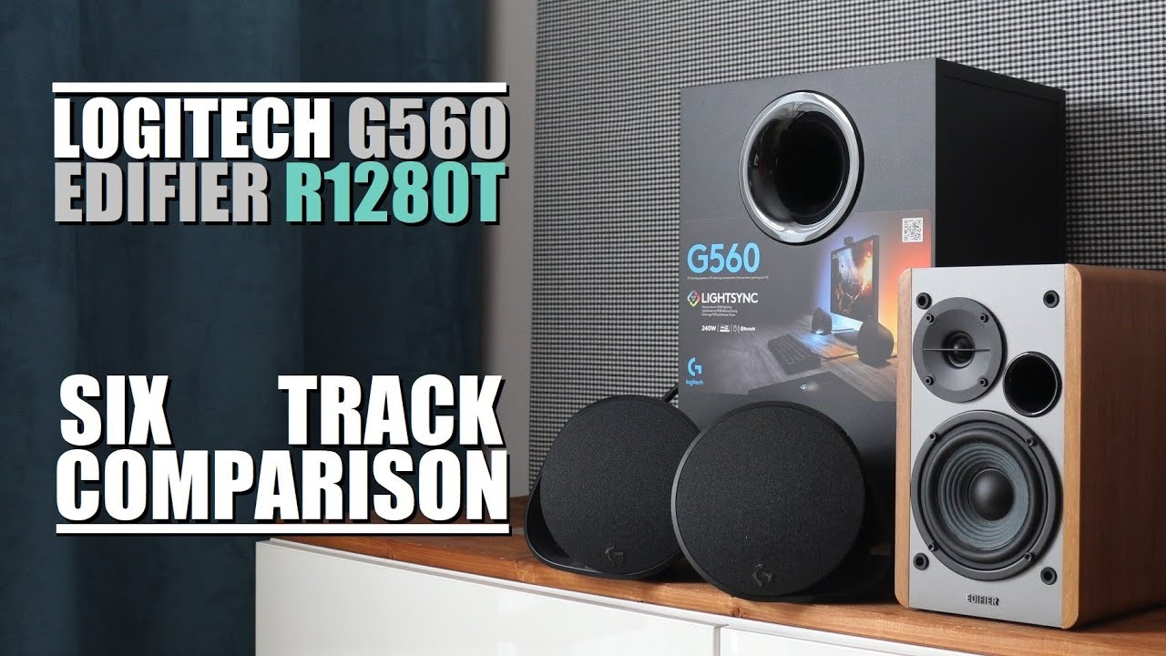 Logitech G560 vs Edifier R1280T  ||  6-Track Comparison
