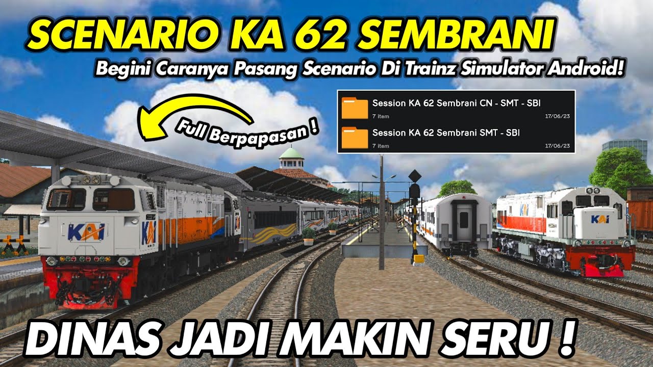 DIJAMIN BISA ❗TUTORIAL LENGKAP CARA PASANG SCENARIO  DI TRAINZ SIMULATOR ANDROID