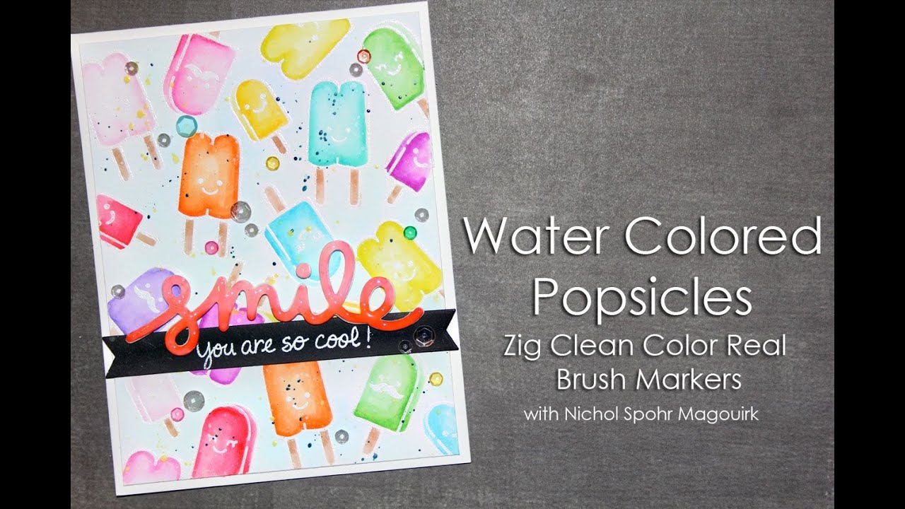 Lawn Fawn | Water Colored Popsicles Card