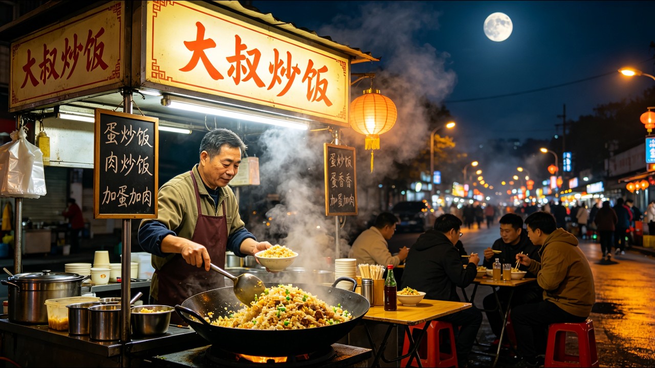 Chinese street-side skewers#streetfood #小吃 #food #foodie #夜市 #美食 #美食分享 #chinesefood