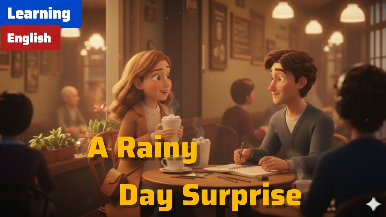 A Rainy Day Surprise: Lina & Adam | Improve Your English Listening Skills