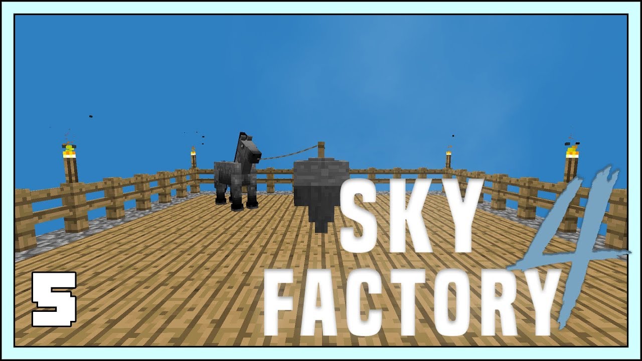 Sky Factory 4 - EP5 - Nether + Horse Grindstone - Modded Minecraft 1.12.2