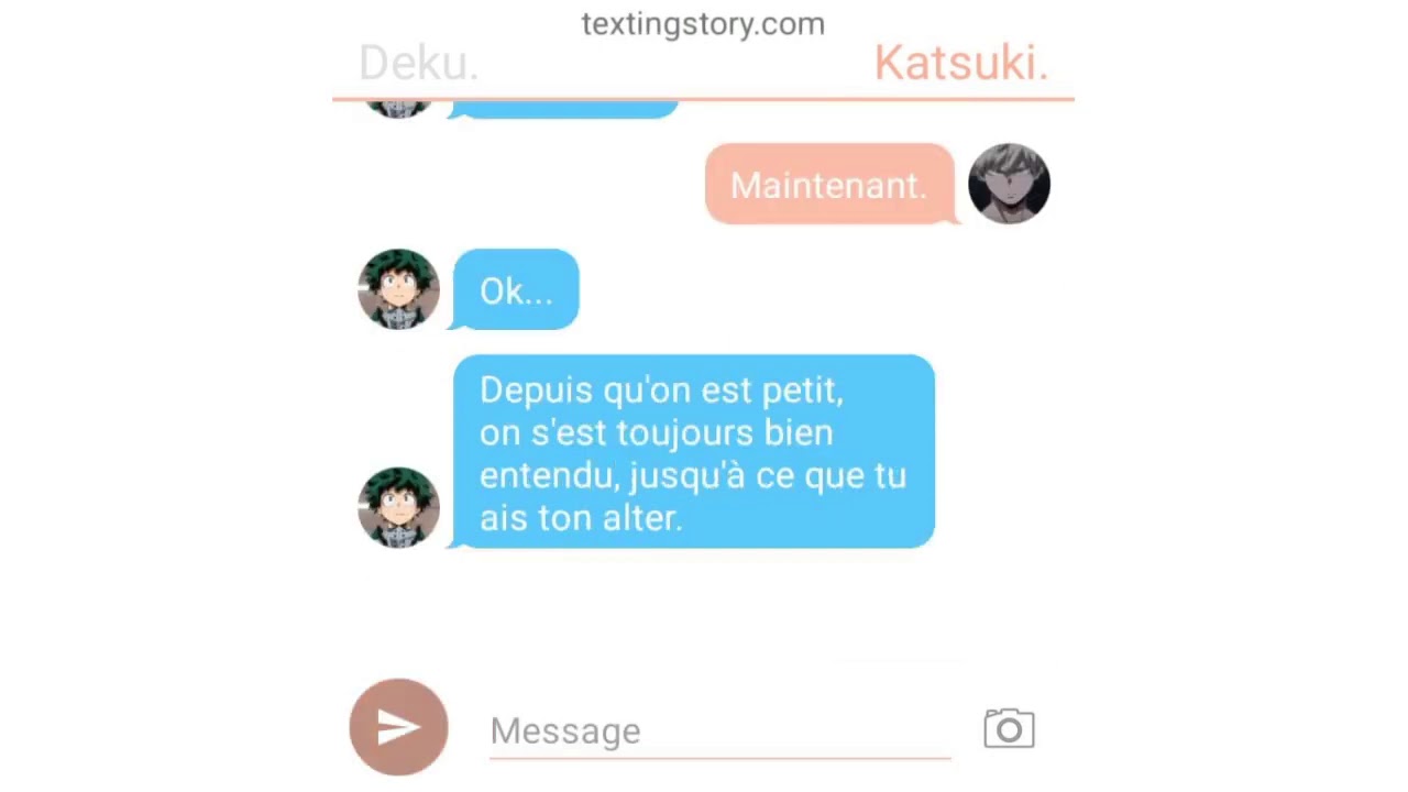 KatsuDeku. Textingstory ( FR ) #2. Fin.