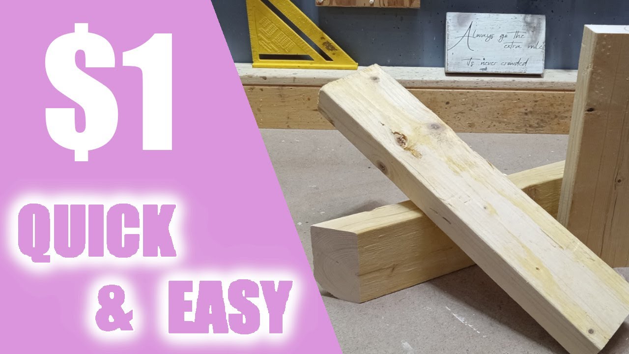 $1 WOODWORKING: QUICK & EASY Farmhouse Pine 2x4 Build in 30 Minutes