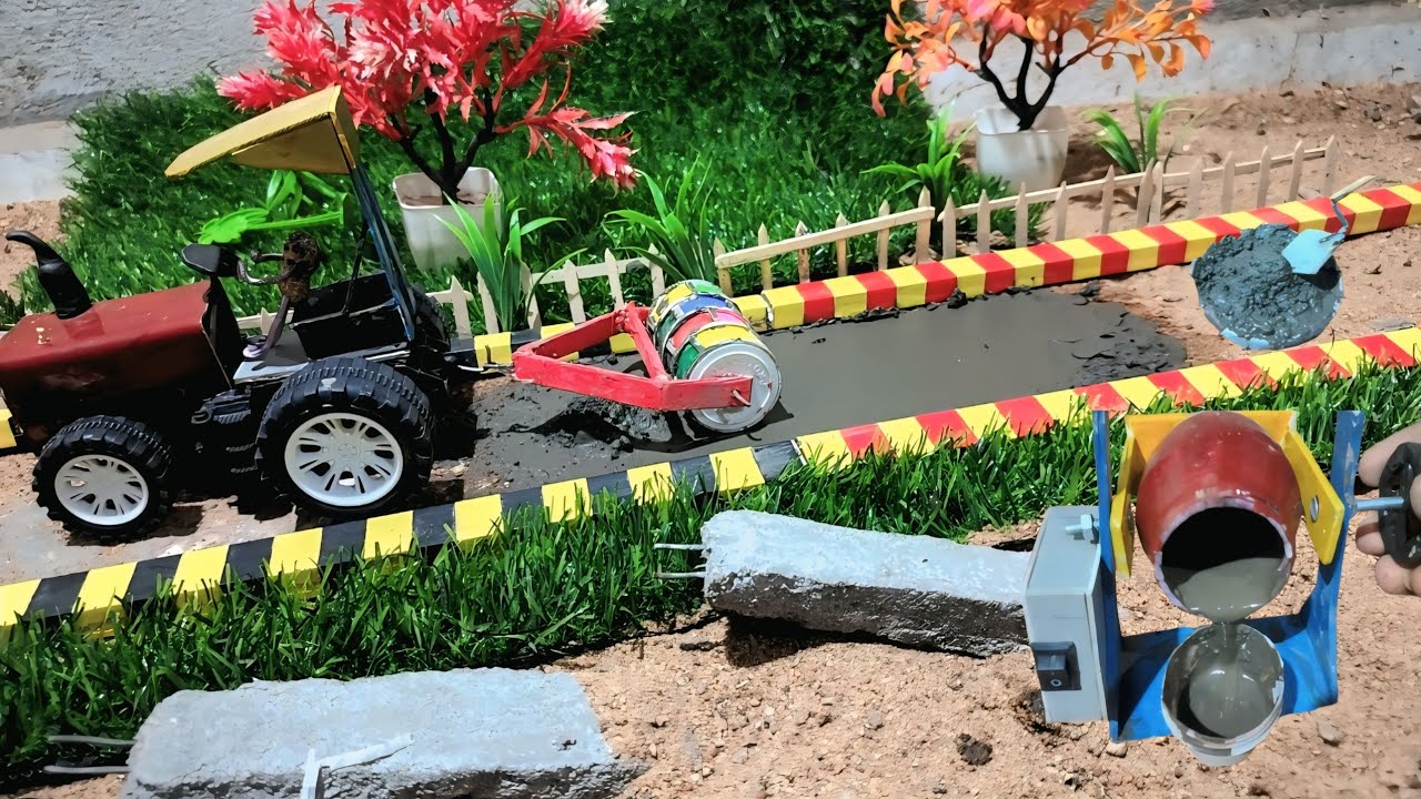 How To Make Mini Road Construction 🏗️ Mini Tractor mini Road Construction 