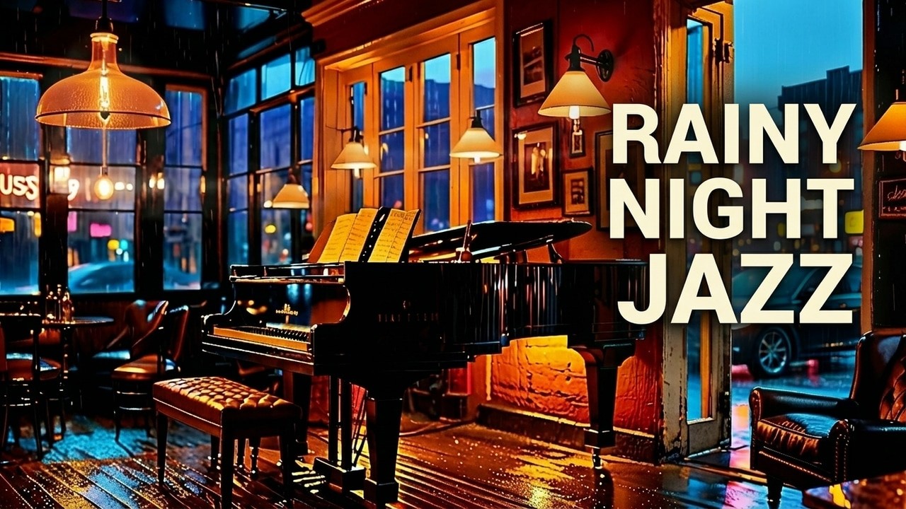 Rainy evening jazz piano after a long shift | Slow music for late-night introspection