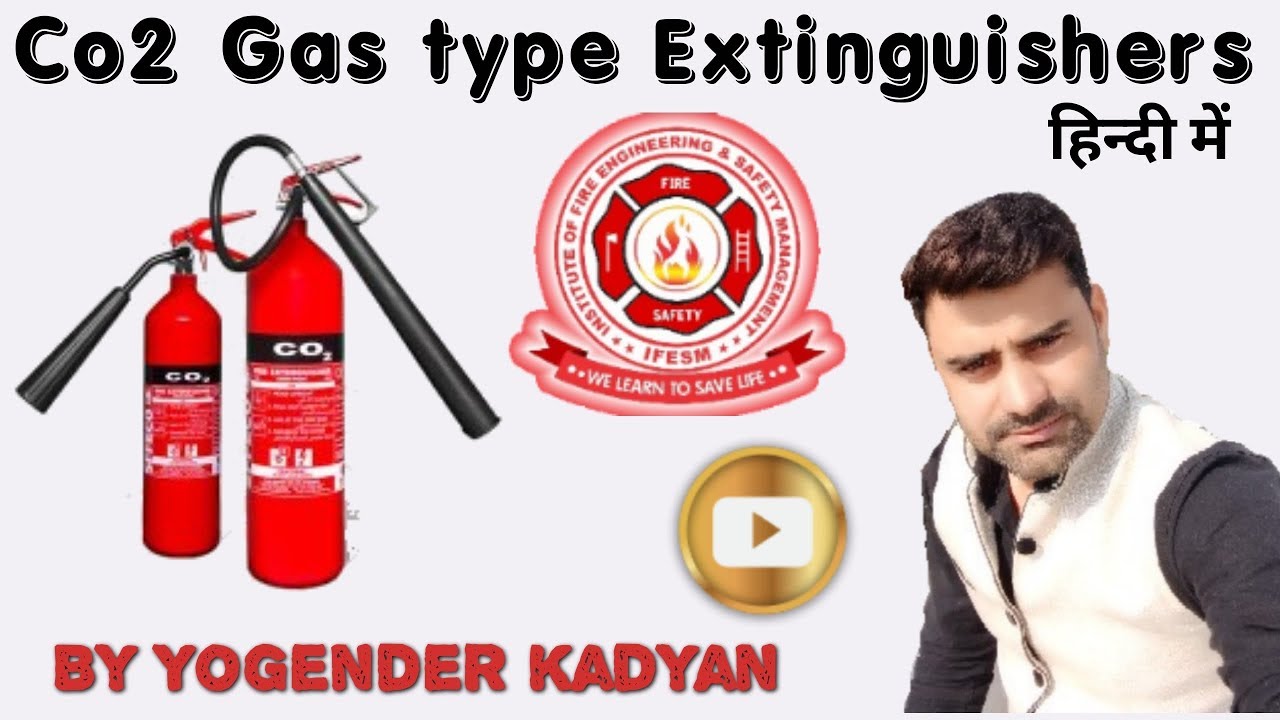 Co2 Gas type Fire extinguisher in Hindi