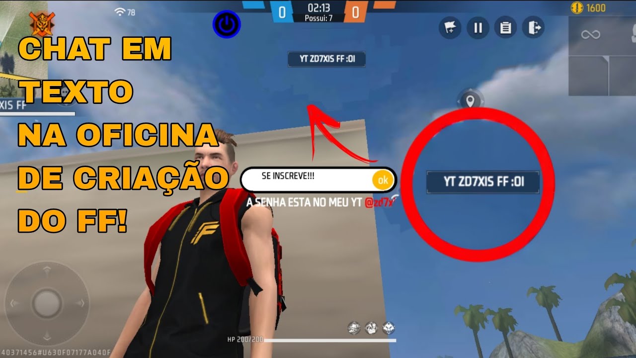 CHAT POR TEXTO NA CRAFTLAND | OFICINA DE CRIAÇÃO.