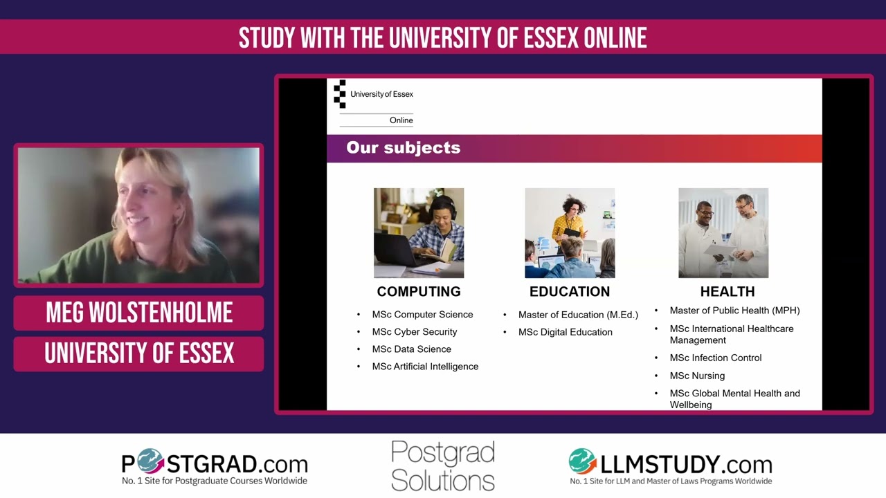 Postgrad Insights- Study at the University of Essex online!