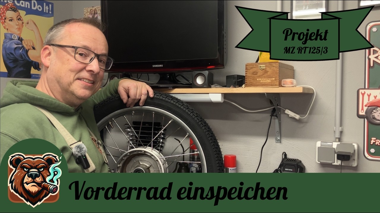 MZ RT 125/3 -  Vorderrad einspeichen