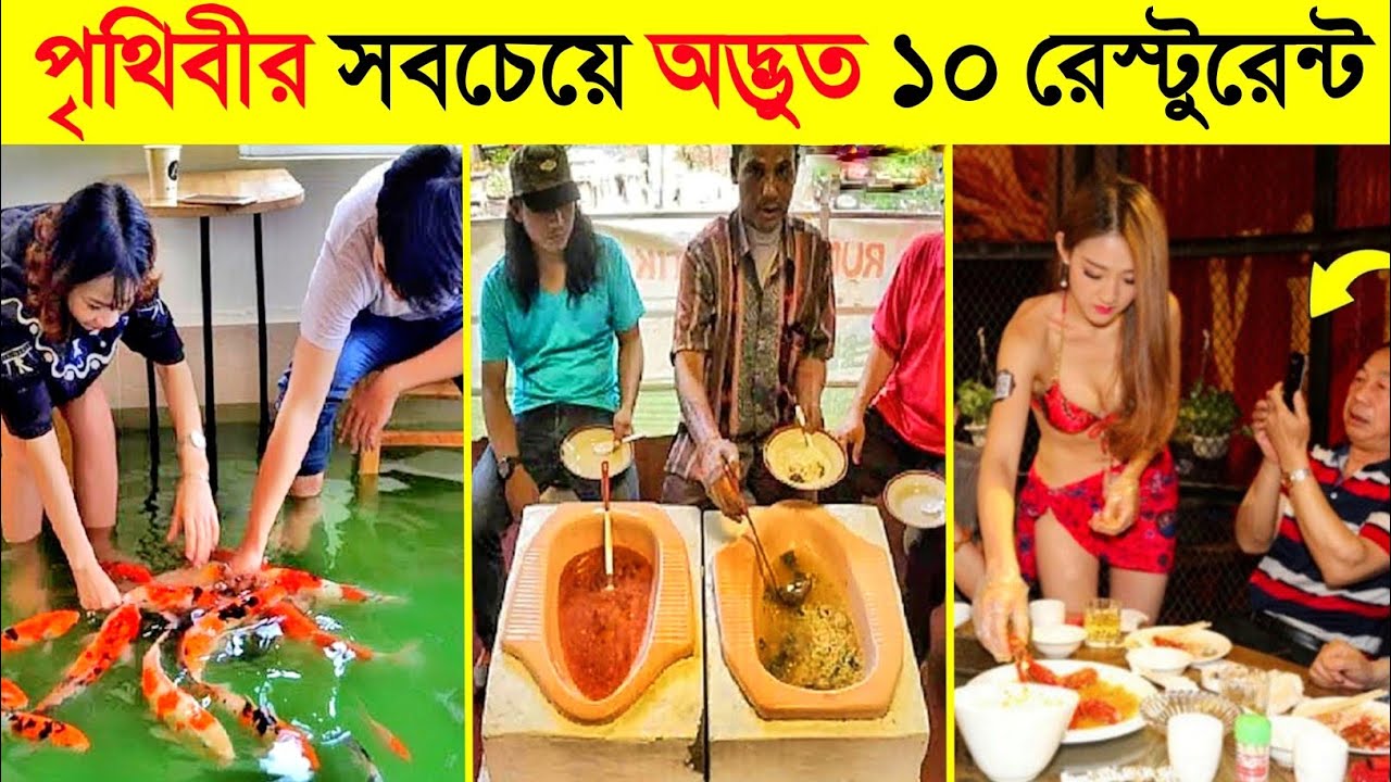 গায়ের লোম দাড় করিয়ে দেওয়া ১০টি অদ্ভুত রেস্টুরেন্ট 😱😱 || 10 Most Weird Restaurants In The World