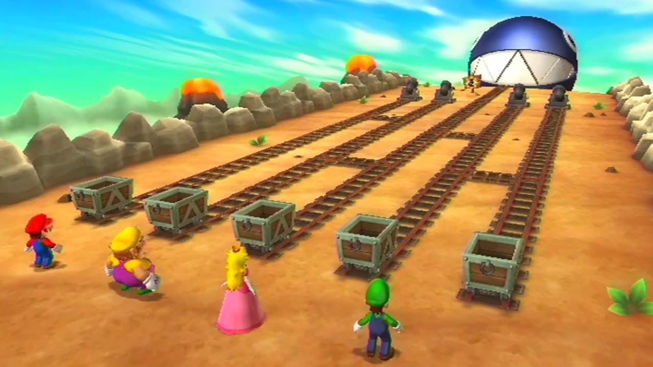 Mario Party 9 Boss Minigames - Mario vs Wario vs Peach vs Luigi