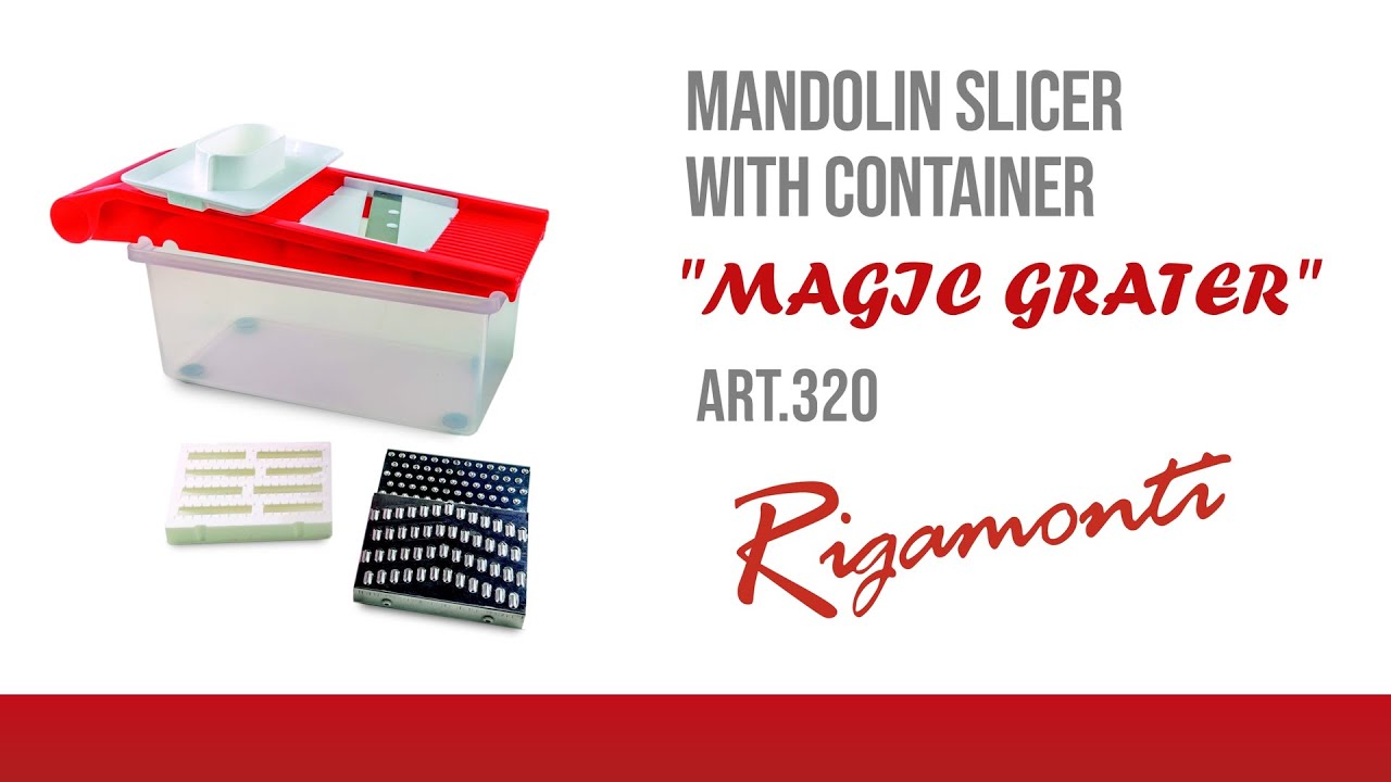 Rigamonti Pietro & figli - art.320 MANDOLIN SLICER WITH CONTAINER "Magic Grater"