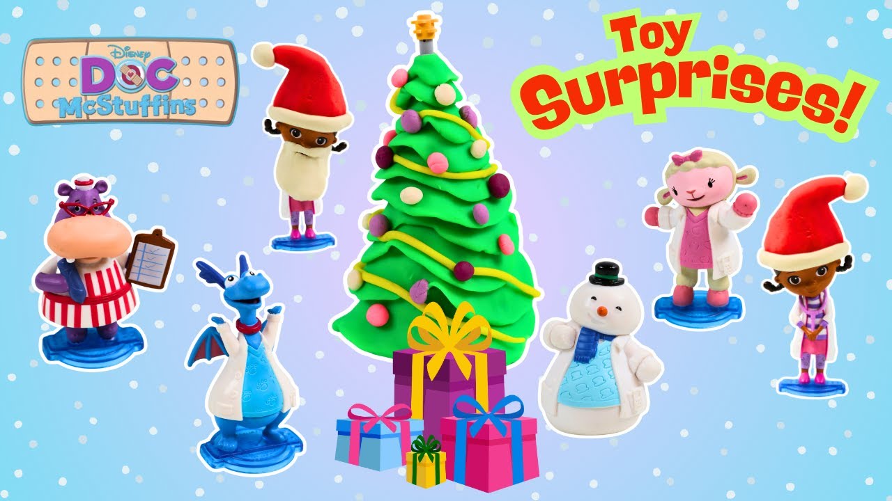 Детская версия мультфильма «Доктор Макстаффинс» от Disney украшает рождественскую елку из пластил...
