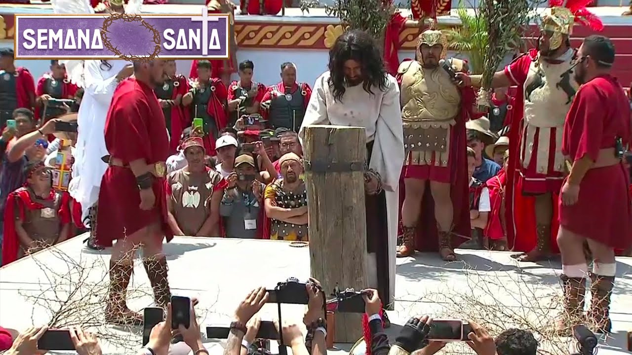 Colocan corona de espinas a Jesús tras ser azotado | Pasión de Cristo 2023