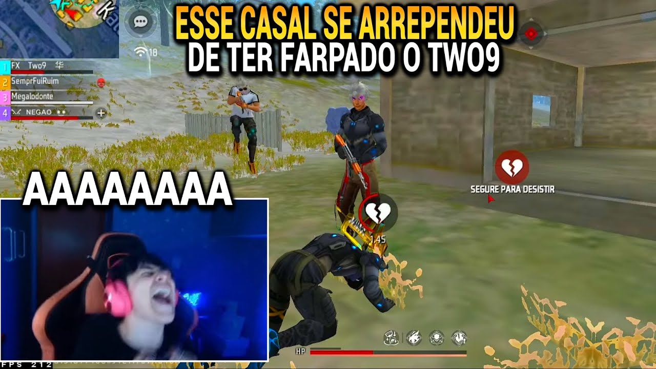 ESSE CASAL SE ARREPENDEU DE TER FARPADO O TWO9 ANTES DA PARTIDA ACABAR!!! ELE ATIVOU O MODO SÉRIO!!