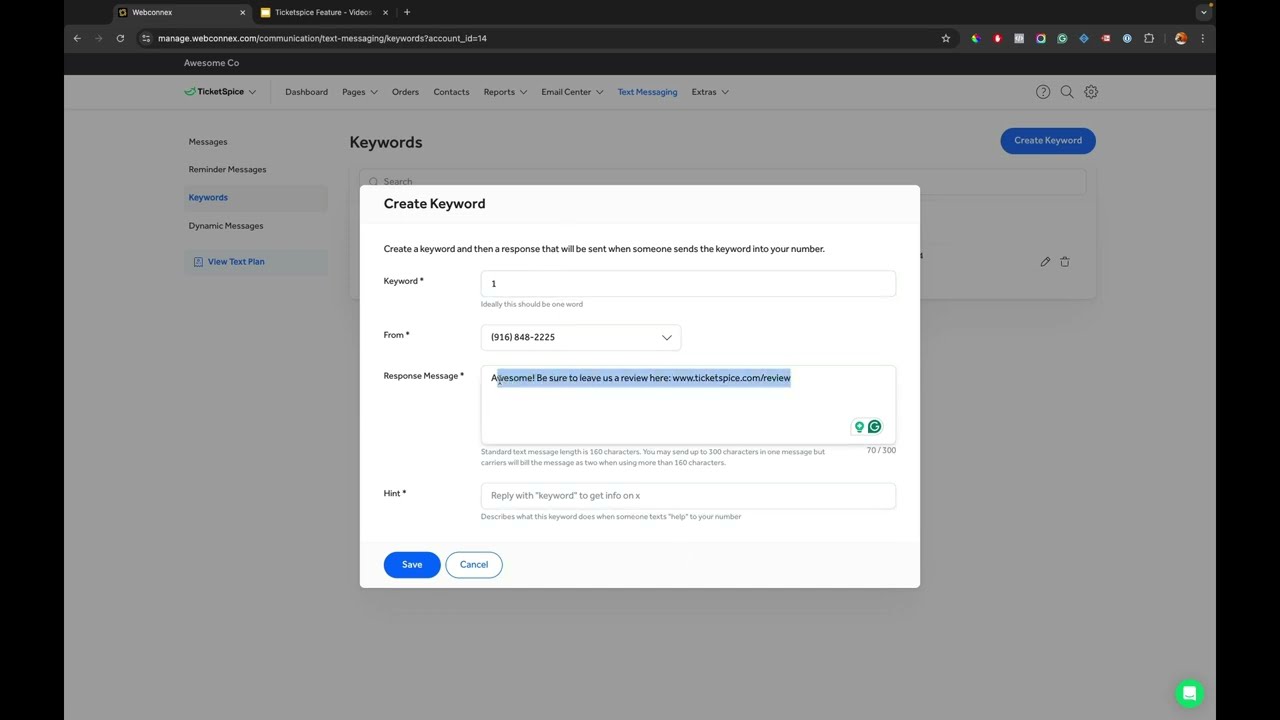 Send Automated Text Message Reminders + Send Dynamic Text Messages to Attendees