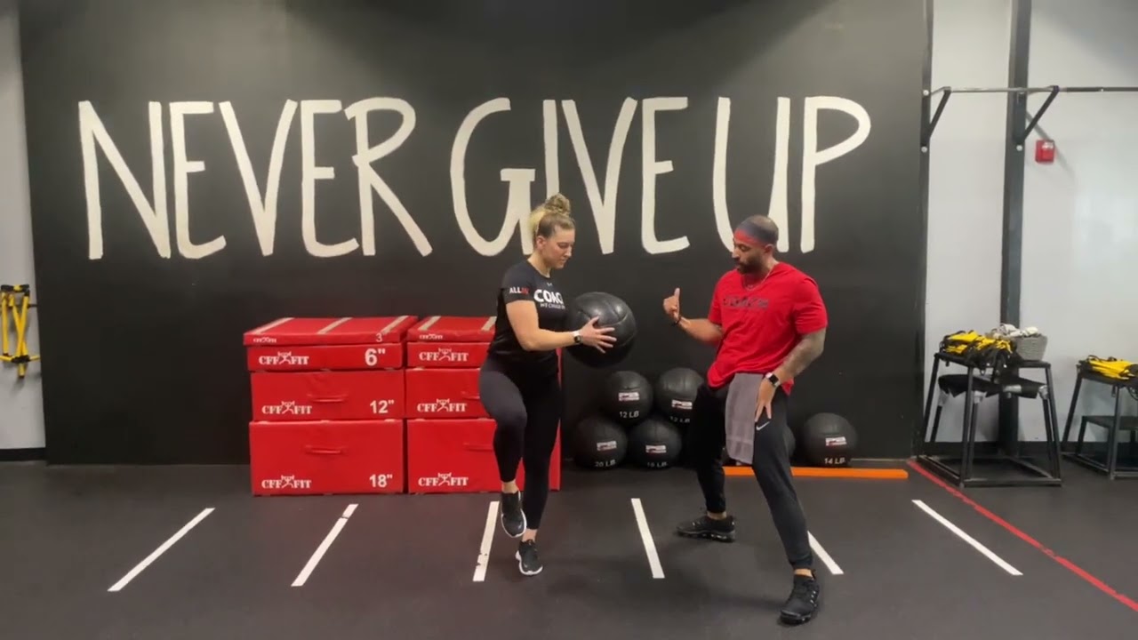Vertball: Side Lunge w/ Single Leg Double Rotation