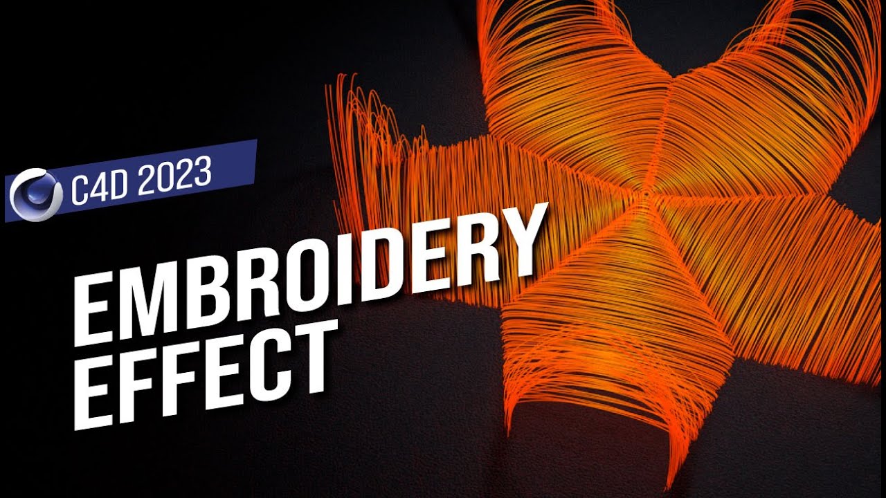Embroidery grow on effect in C4D 2023⭐️ Cinema 4D 2023 Tutorial