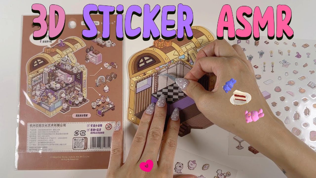 Creating a Spooky-Cute Halloween 3D Sticker Scene (ASMR DIY)