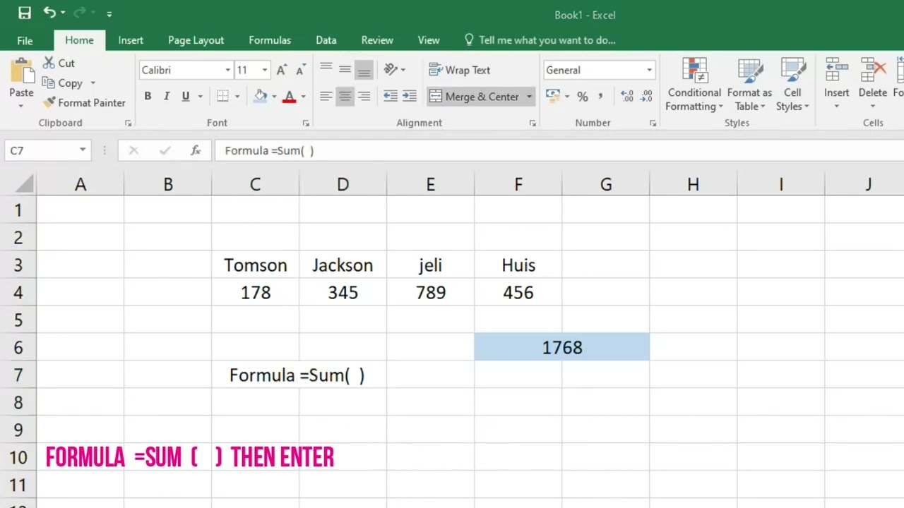 How To Sum In Microsoft Excel 2024