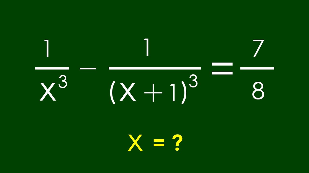 A Nice Algebra Problem | Math Olympiad x=?