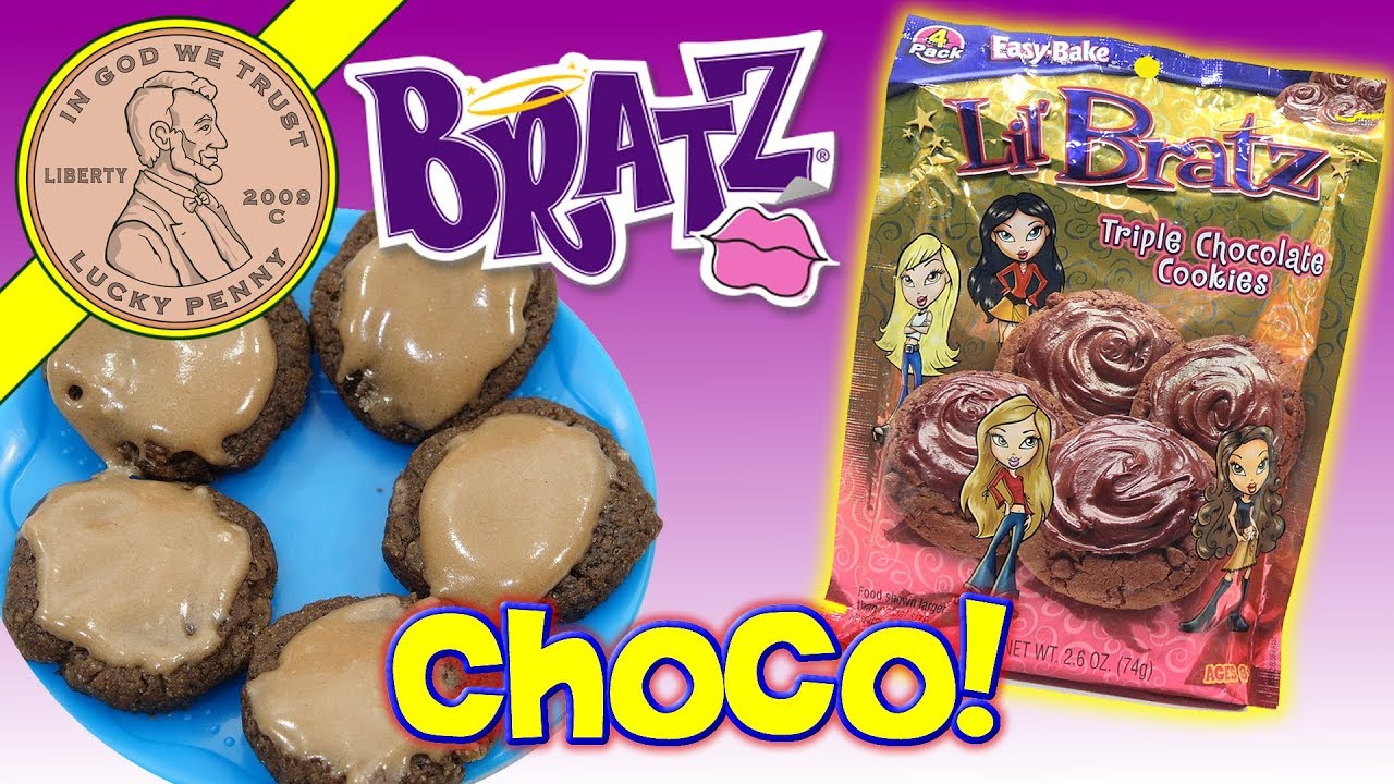 Lil' Bratz Easy Bake Oven Triple Chocolate Chip Cookies - Testing 13 Year Old Mix!
