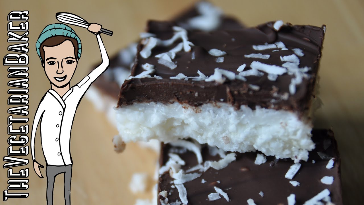 How To Make Chocolate Coconut Bars | TheVegetarianBaker