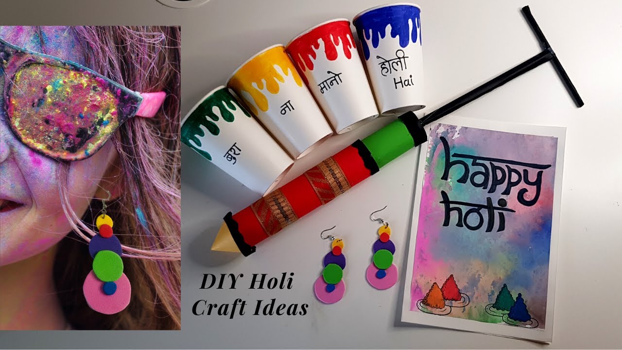 4 Easy Holi DIYs | Holi Craft Ideas | Holi 2021 | Holi DIY | Happy Holi