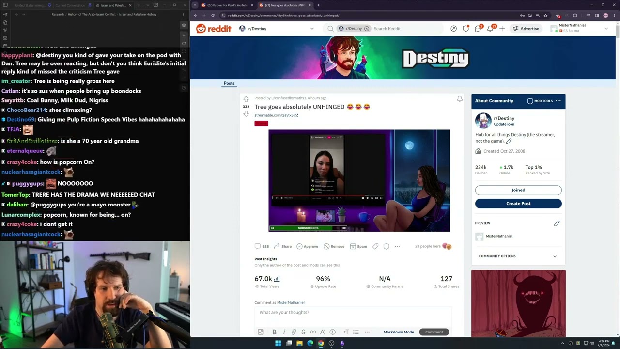 Destiny Going Over Tree Of Logic's Unhinged (But Funny) Rant