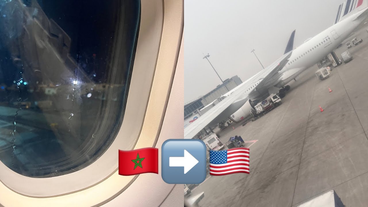 اول رحلة من المغرب إلى امريكا 🇲🇦➡️🇺🇸a trip from Morocco to US