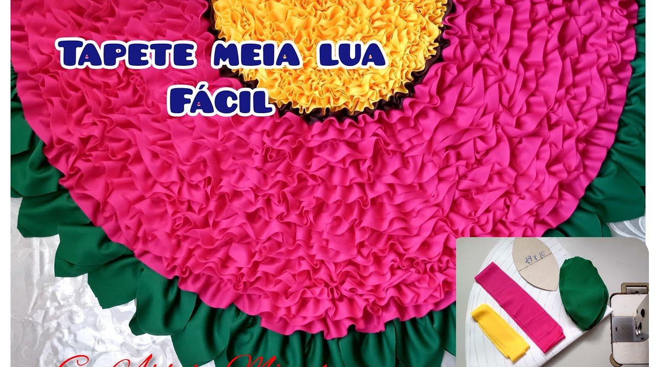 DIY -Tapete de retalhos Meia lua 😍♥️