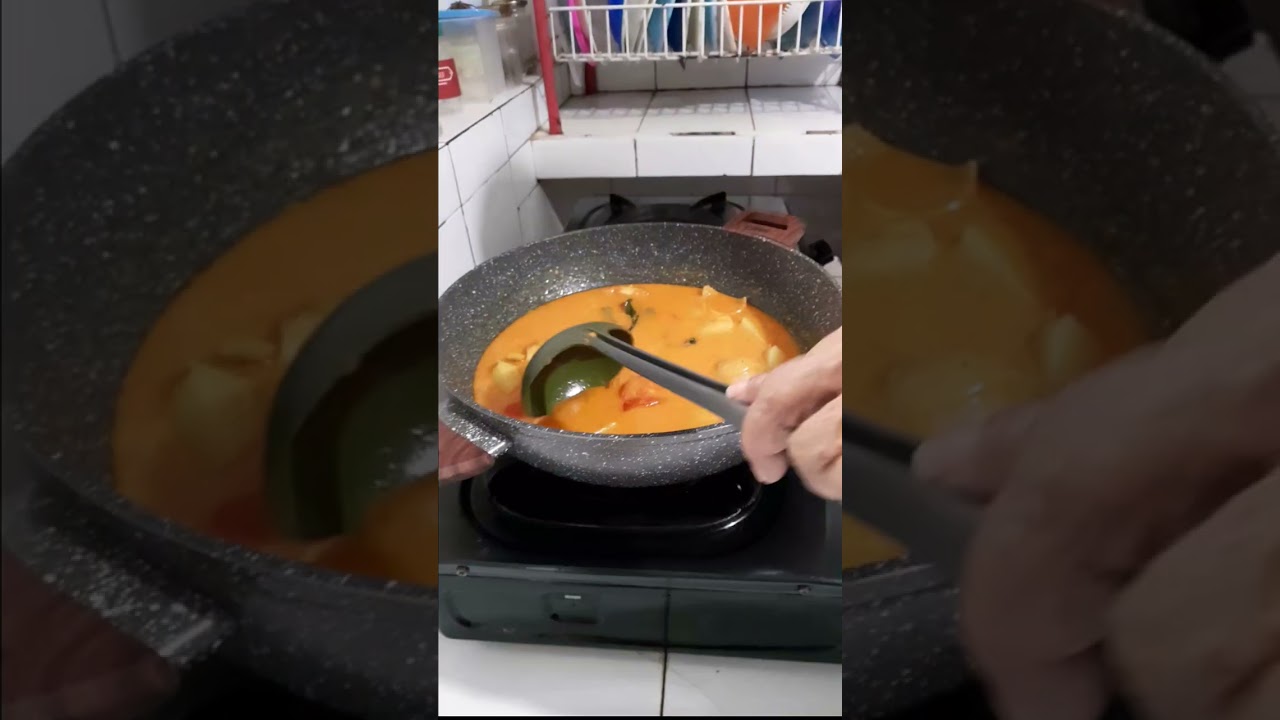 Masak tumis gulai udang
