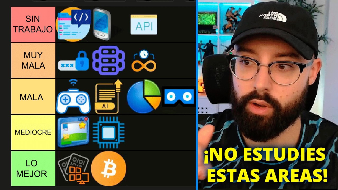 PEORES y MEJORES Áreas de la PROGRAMACION 📚 TIERLIST: Futuro y Trabajo para programadores 👨‍💻