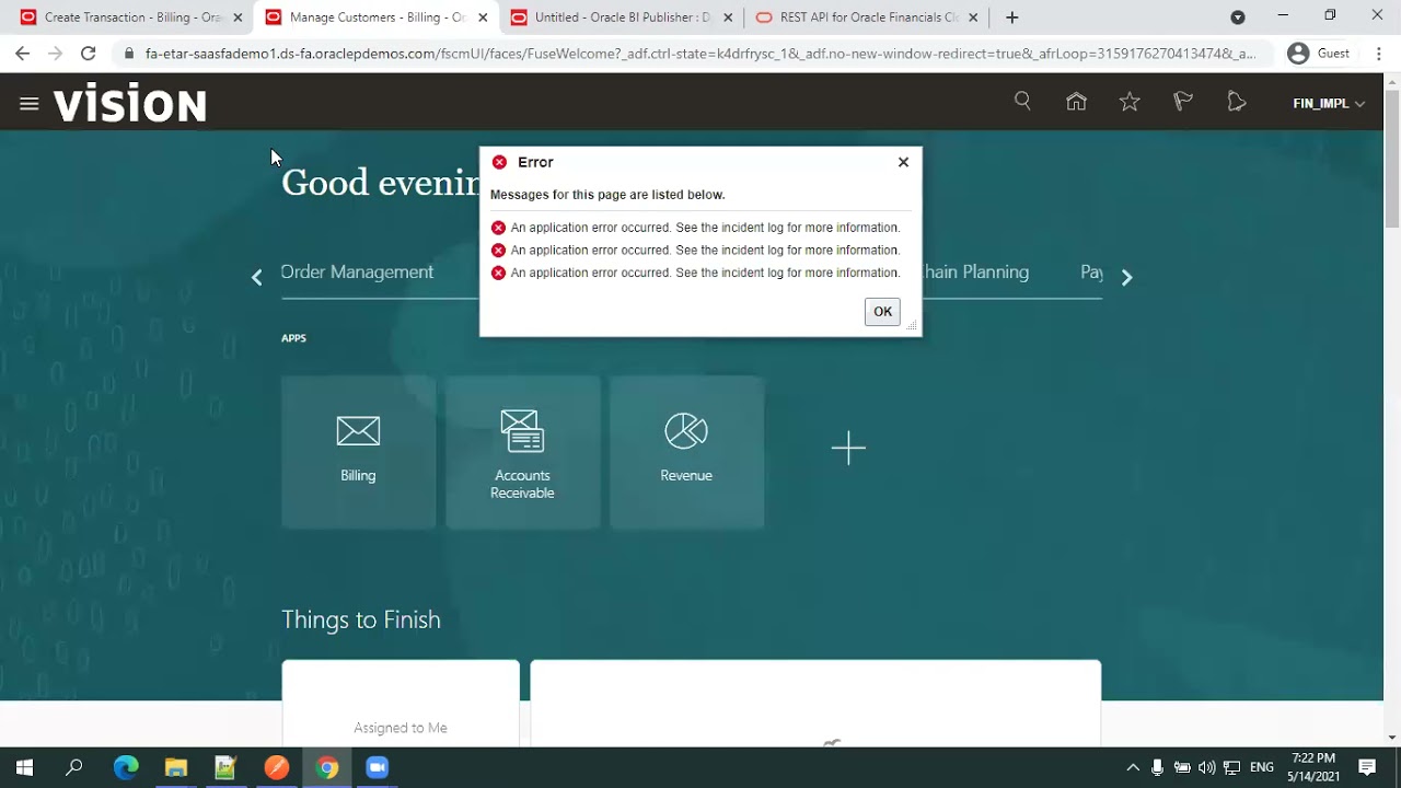 Oracle Cloud ERP — Счет дебиторской задолженности — GET, POST, PATCH и DELETE с использованием RE...